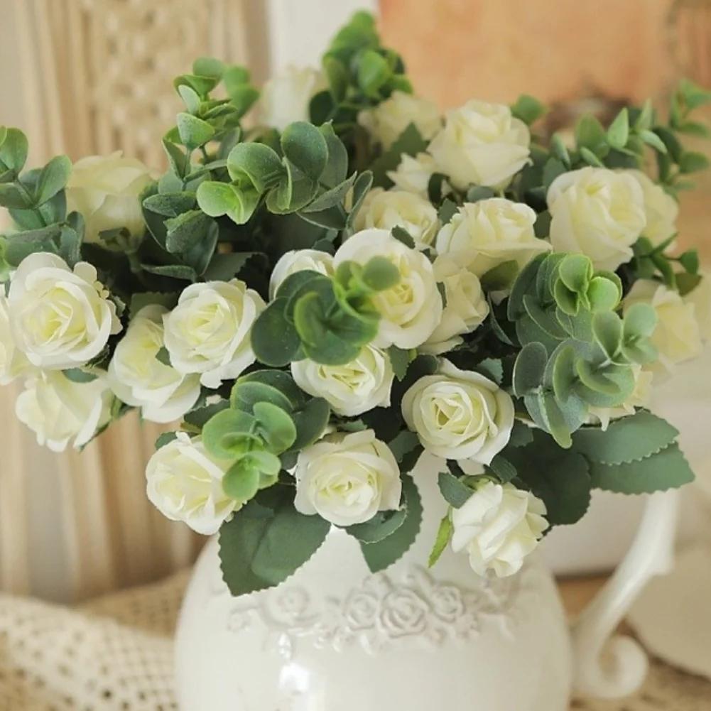 1pcs Artificial Rose Flower Fake Silk Flowers Artificial Flower Wedding Decoration Home Decoration For Outdoor Garden