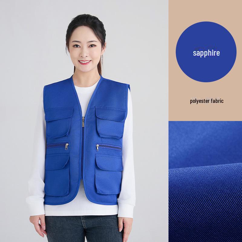 Director’s Multi-Pocket Vest: Casual Workwear for Wedding Photographers with Printed Logo