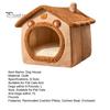 Pet Bed Cave with Removable Cushion Pillow Cartoon Bear Enclosed Indoor Cat Dog House Kitten Puppy Winter Warm Plush Sleeping Nest Pet Supplies