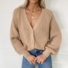 2023 Women's European & American V-Neck Knitted Cardigan - New Autumn/Winter Fashion