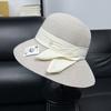 High-end 2026 UV-proof straw fisherman's hat children's French big-brimmed sunshade straw hat basin hat beach sun hat