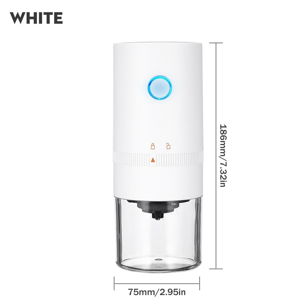 Electric Coffee Grinder Cafe Automatic Coffee Beans Mill Espresso Coffee Machine Maker for Travel Home Portable USB Rechargeable 13W 1250 mAh