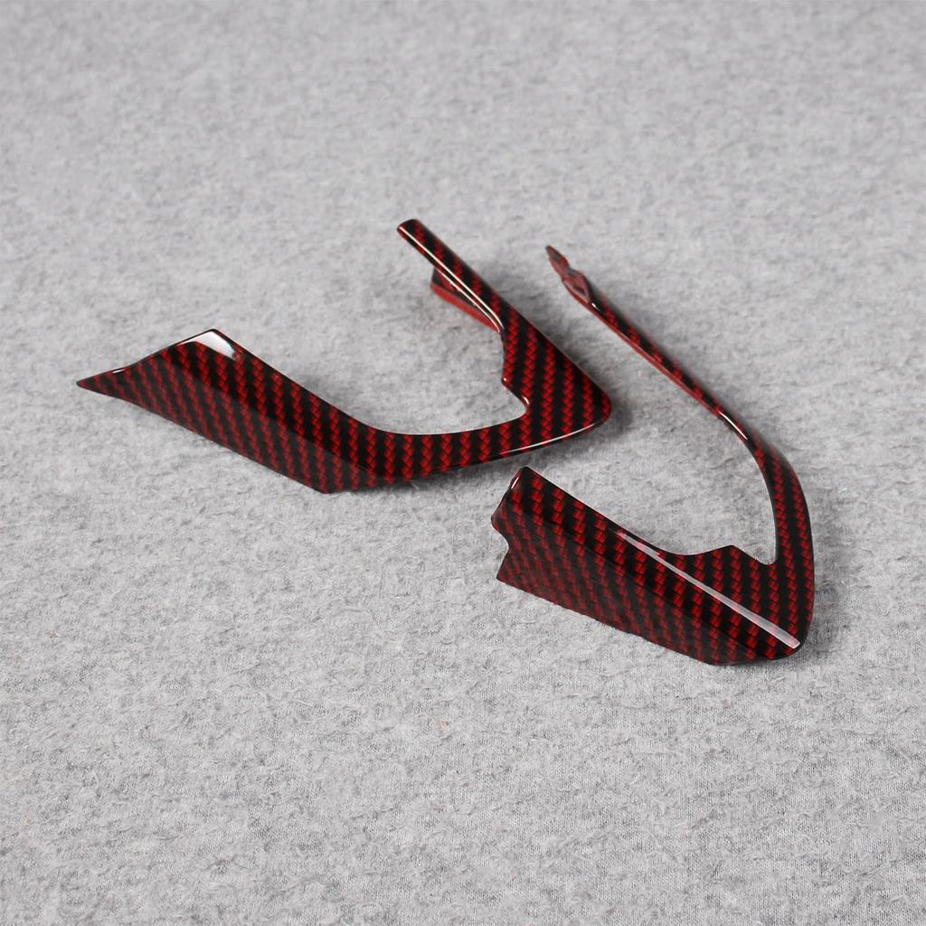 RUIQ Suzuki New Swift Series Exclusive Interior Steering Wheel Garnish Handle Frame Interior Designed Specifically for Suzuki Swift Fiber Red and