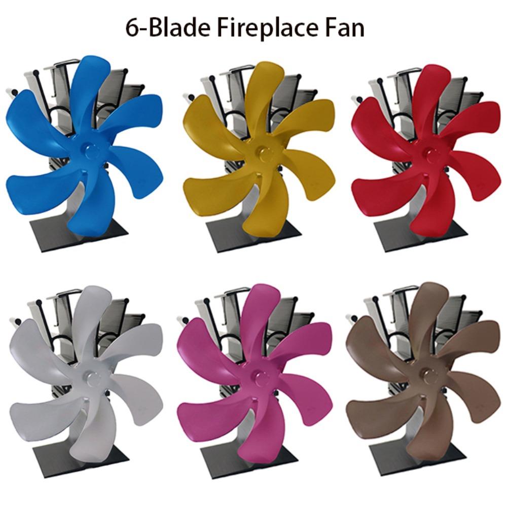 Eco Friendly 6-Blade Fireplace Fan Circulation High-temperature Stove Fan Heat Distribution Decoration Log Wood Burner Home