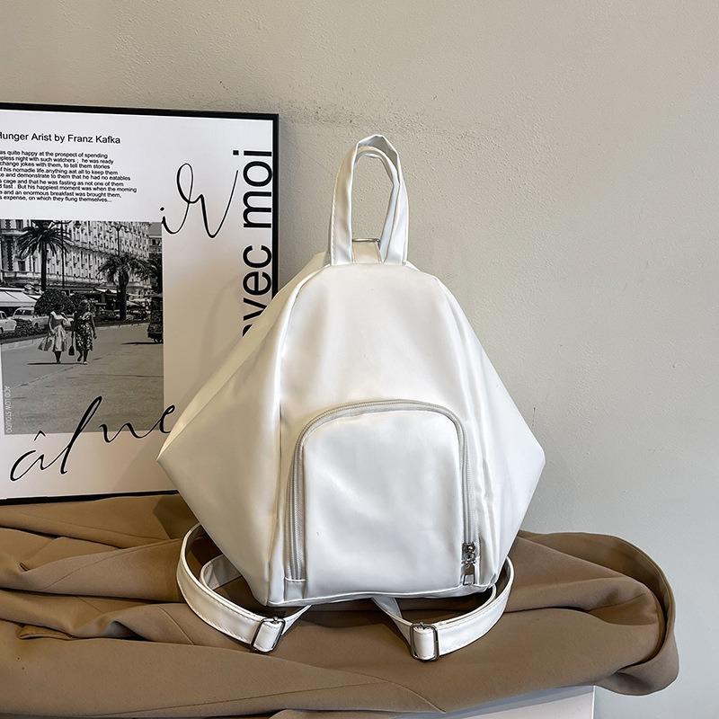 College Student Backpack Daily Commuter Business Solid Color Junior High School Student Schoolbag One Shoulder Crossbody Backpack