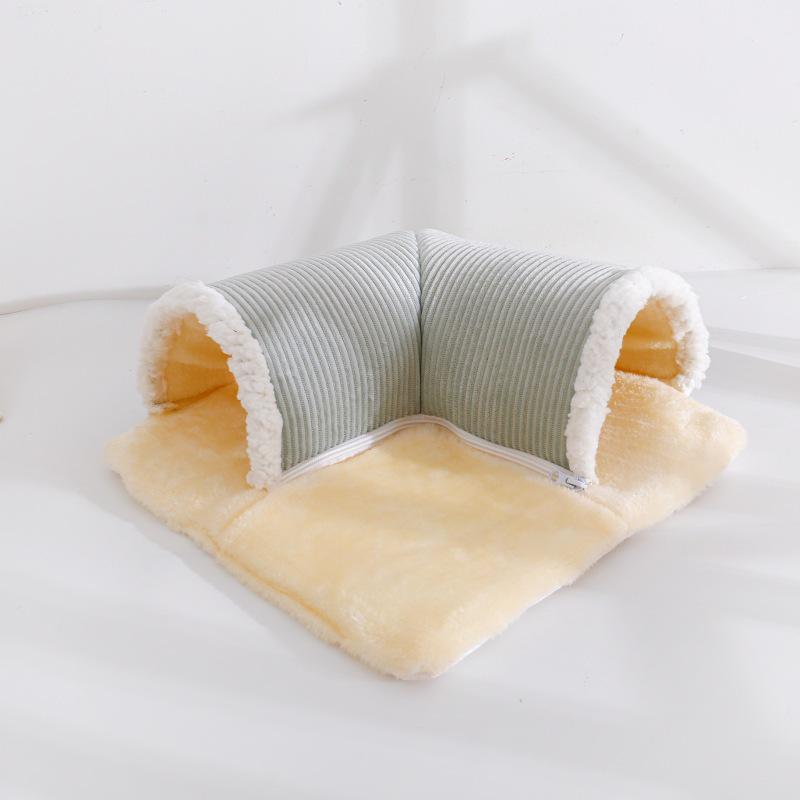 

Туннельное гнездо для маленьких домашних животных: Прямоугольное убежище для хомяков, морских свинок, карликовых кроликов, шиншилл, белок, ежей Size approx. 36*36*15 cm