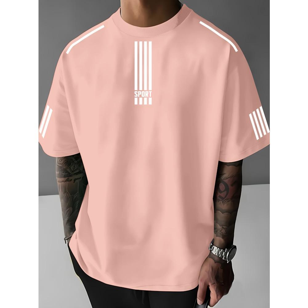 The 2025 Summer New Men's T-shirt Is a Casual Fashionable Breathable Lightweight and Simple Outdoor Street Style Men's T-shirt
