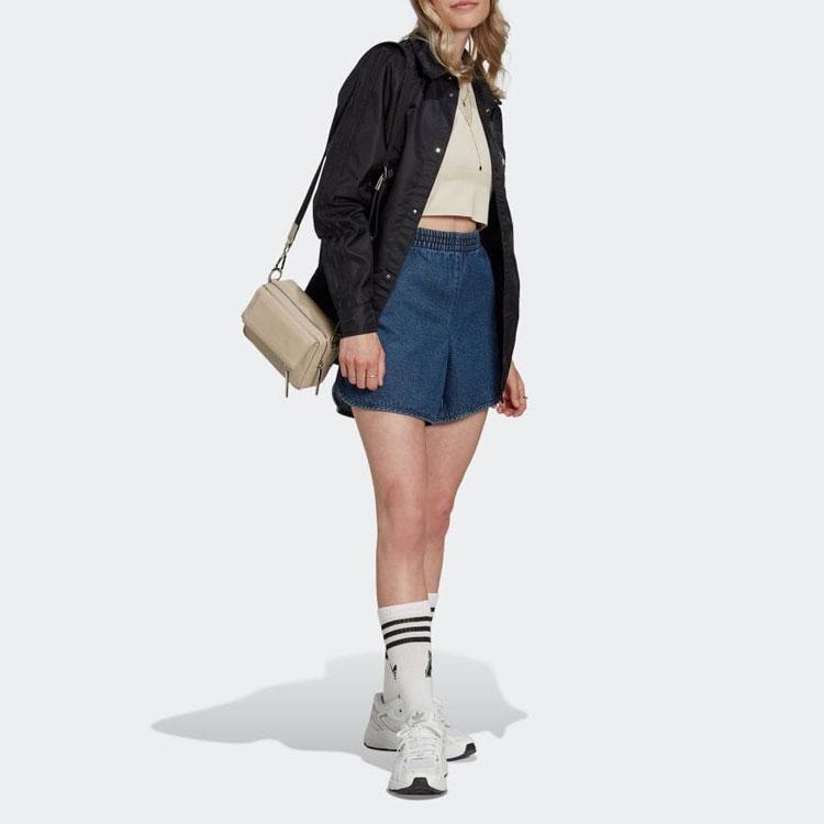 adidas Originals Denim Shorts Women's Blue HL9071