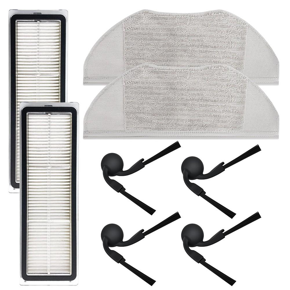 

HEPA Filter Robot Vacuum Kit Microfiber Mop Cloth Side Brush Nylon Brush A