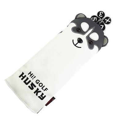 Wasserdichte Golfschlägerhaube, niedliche Hundefigur, Golfschlägerkopfschutz aus PU, Super-Fleece, Golf-Putterabdeckung für den Außenbereich