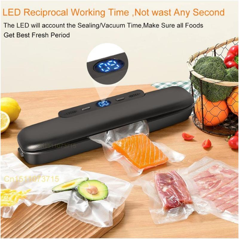 Automatic Vacuum Sealer Machine for Food Storage with 10 Free Vacuum Bags | Household Food Sealing Packaging 220V