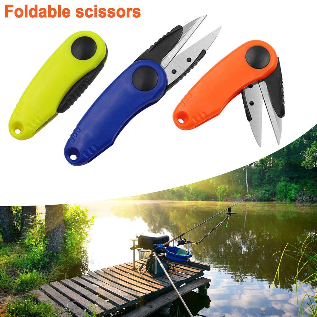 Foldable Fishing Line Cutter Fishing Tool Accessories Stainless Steel Fishing Scissors Line Cutter for Braided Line