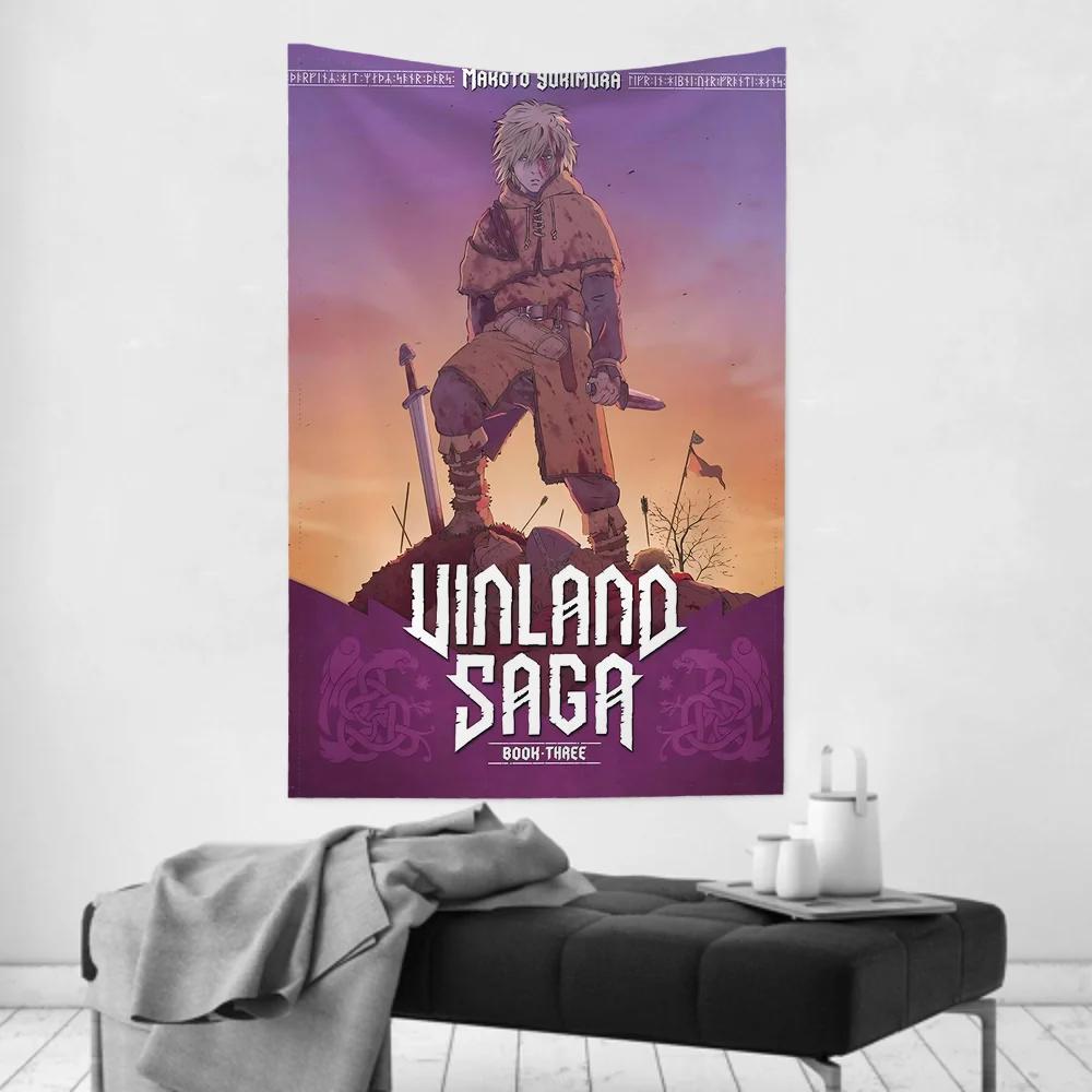 

Anime Comics Tapestry Room Decor VVinland Sagas Wall Cloth Party Hanging Background Room Decor Baby Room 74x94cm(29x37in)