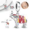 Copper Zirconium&Colorful Elephant Dangle Charm Fit Original Bracelet Diy Fine Jewelry Exquisite Gifts For Women