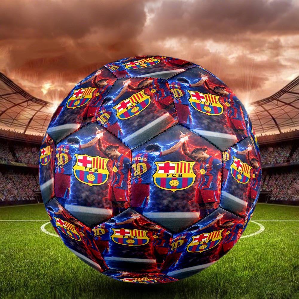 Lamine Yamal 19 Barcelona Player Action Size 5 Soccer Ball Machine-Stitched Indoor/Outdoor Training and Matches Sports Enthusiast Gifts