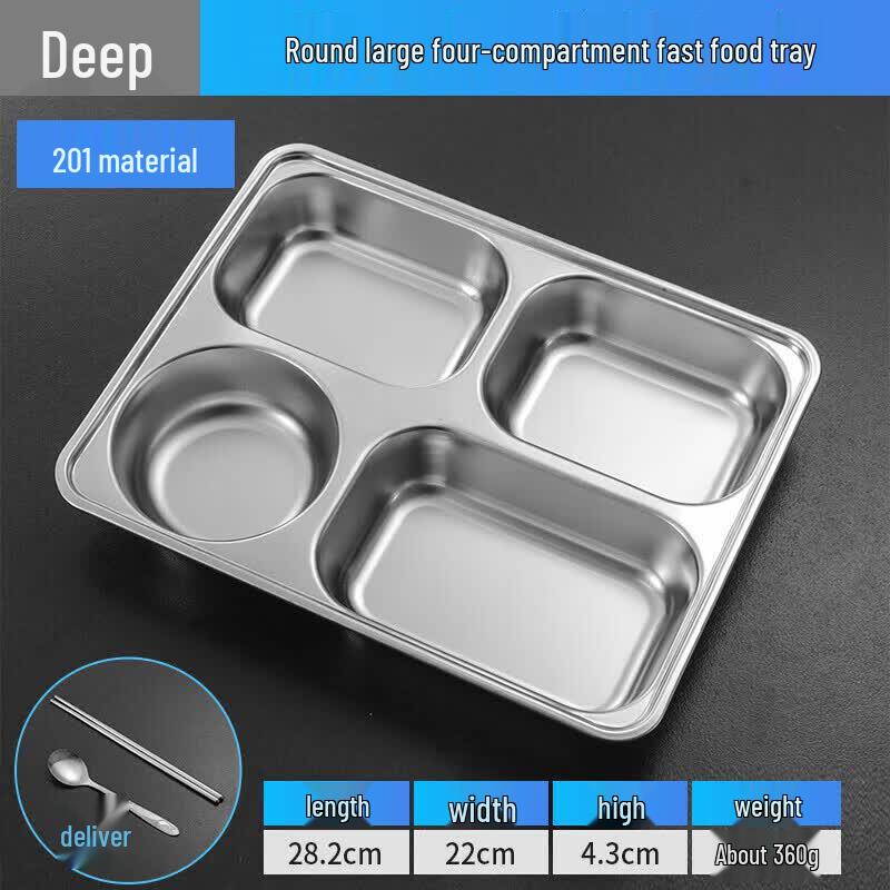 

Stainless Steel Divided Meal Tray