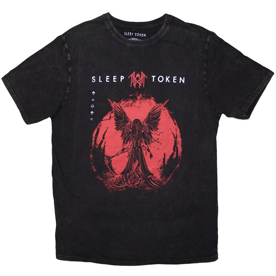 Sleep Token Unisex Stone Wash T-Shirt: Take Me Back To Eden (Black) (Small)