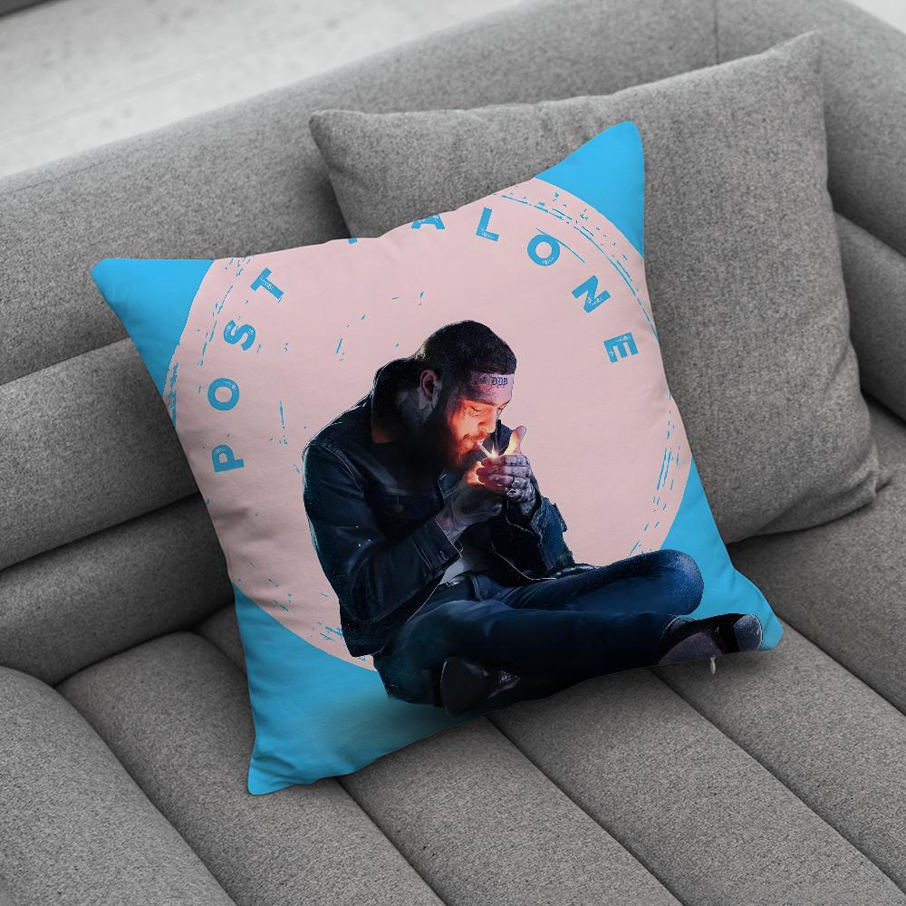P-Post M-Malone Pillow Case Soft Cushion Cases for Farmhouse Sofa Decor Home Decorations and Protector