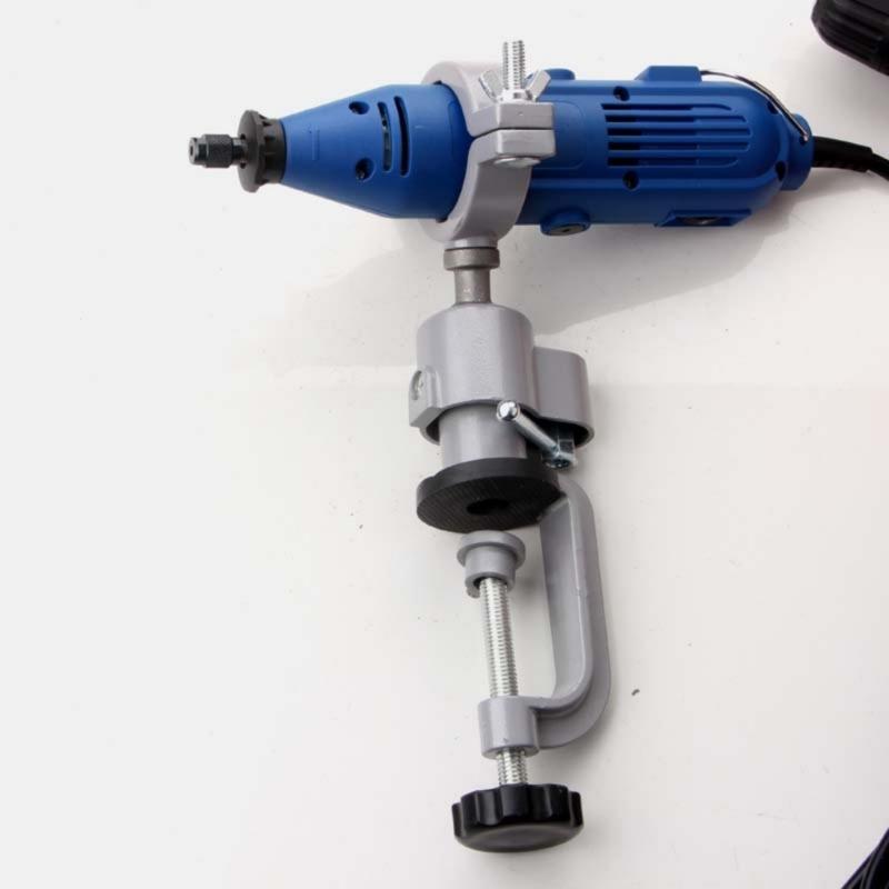 Drehbarer Mehrpositions-Schraubstock mit Bohrerhaltern, Hochleistungs-Stahlklemme für Holz-, Metallbearbeitungs-DIY-Projekte