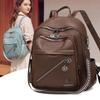 Schoolbag: New women's backpack, for work and travel, large capacity, versatile and practical soft leather backpack