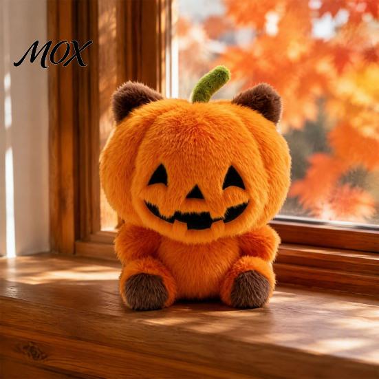 Dekorative Wurfkissen für das Sofa Halloween Kürbis Plüschkissen mit Katzenohren & Krallen, Orange Flauschige Dekoration Weiches Kuscheltier Kissen, Herbst