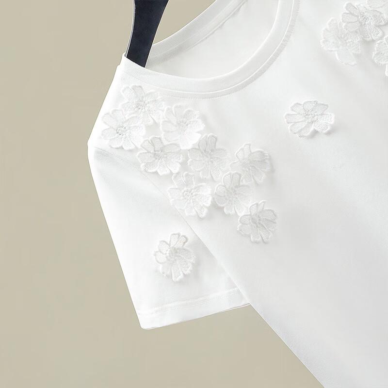 Women's Elegant Floral Short Sleeve T-Shirt