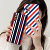 Red Blue Stripe Mobile Phone Case for Samsung Galaxy M55 54 42 35 34 33 32 23 22 15 14 13 12 F55 5G Colorful Cover Luxury Pretty