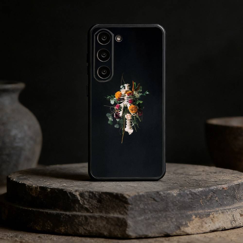 Anatomy Skeleton Phone Case For Samsung Galaxy A91,80,73,72 ,71,53,52,32 ,31,22,21s,20,Soft Black Case