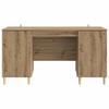 Artisan Oak Desk Particleboard Top with Eucalyptus Legs 142.5 x 50 x 75 cm