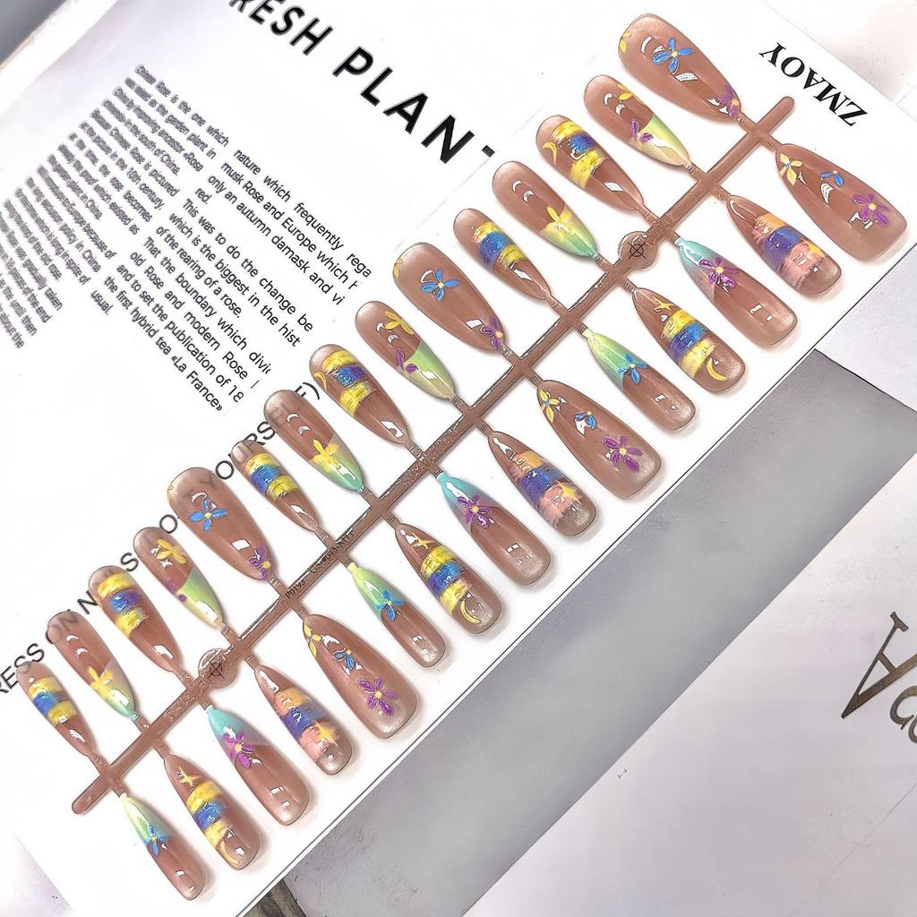 Cartoon Multi-Pattern High-Quality Wearable Nail Tips for Professional & Commute Style Manicure