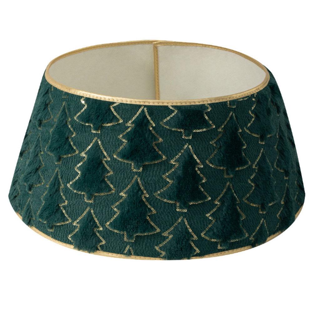 Cross-border Christmas tree skirt three-dimensional round plush tree fence scene decoration Christmas tree base S40 X60