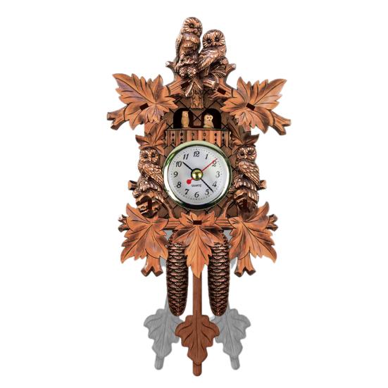 Antique Wooden Hanging Cuckoo Wall Time Alarm Clock Home Living Room Decoration