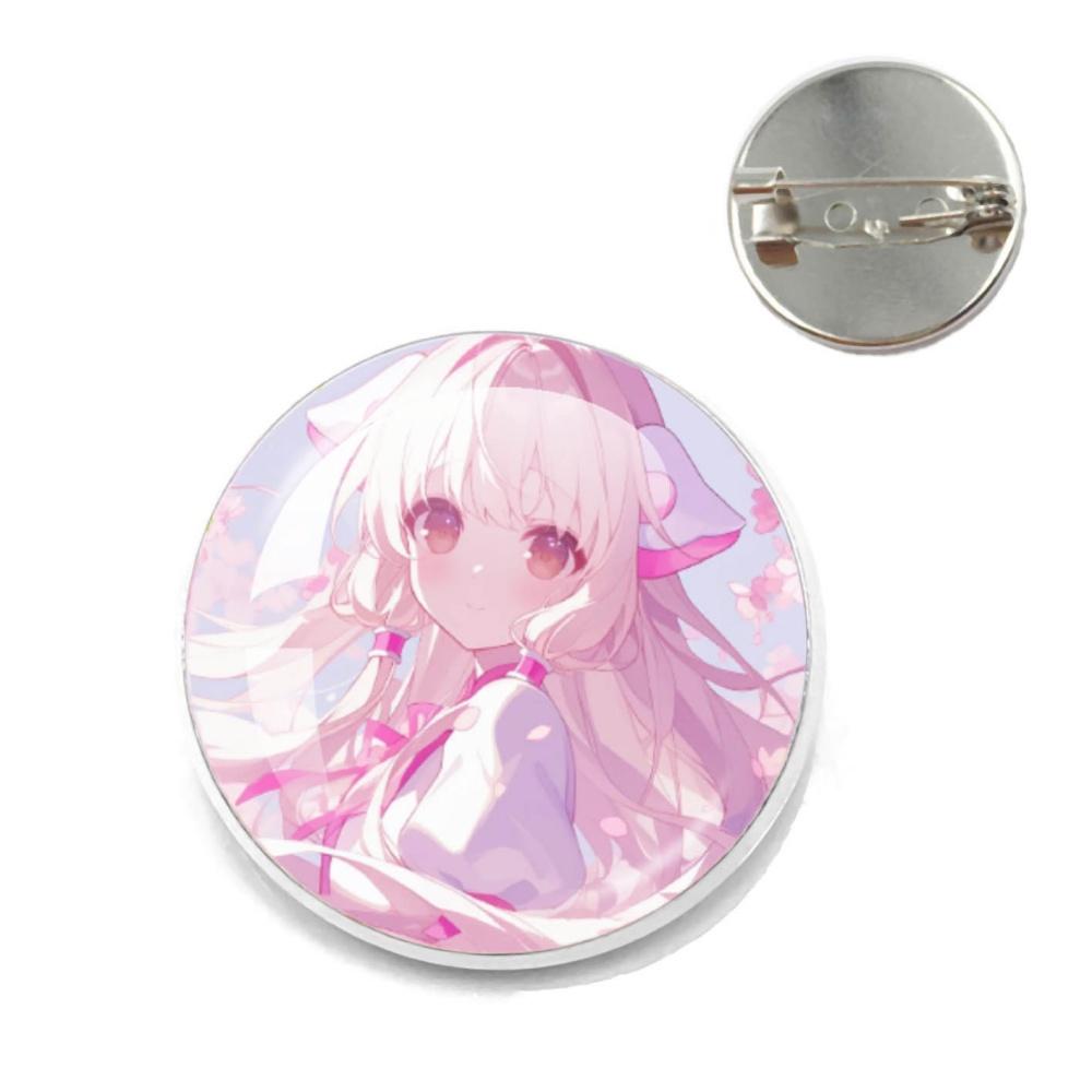 Anime Chobits Pin Metal Brooches Cute Collar Lapel Pin  Chi Cute Creative Funny Cartoon Badge Brooch Hat Lover Jewelry Gift