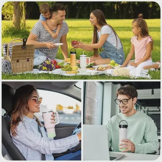 Sada sportovních lahví a držáku do auta Stanley Glitter