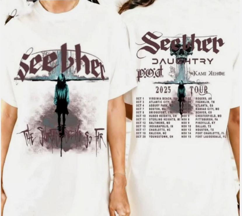 New Apparel Seether Daughtry Map Out Fall 2025 Tour TShirt Unisex Unisex T-Shirt XXXL