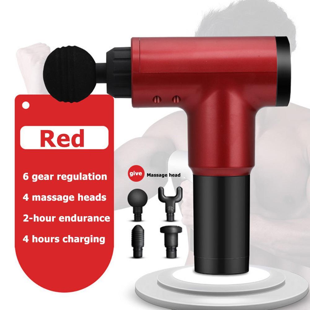 Muscle Gun Cordless Rechargeable Deep Tissue Body With 4 Massage Head Aftercare Massagers