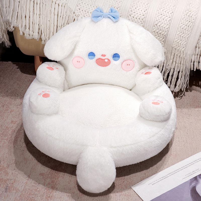 Adorable Cartoon Tatami Floor Chair for Kids - Cozy Reading Seat and Pouf for Girls' Bedrooms
