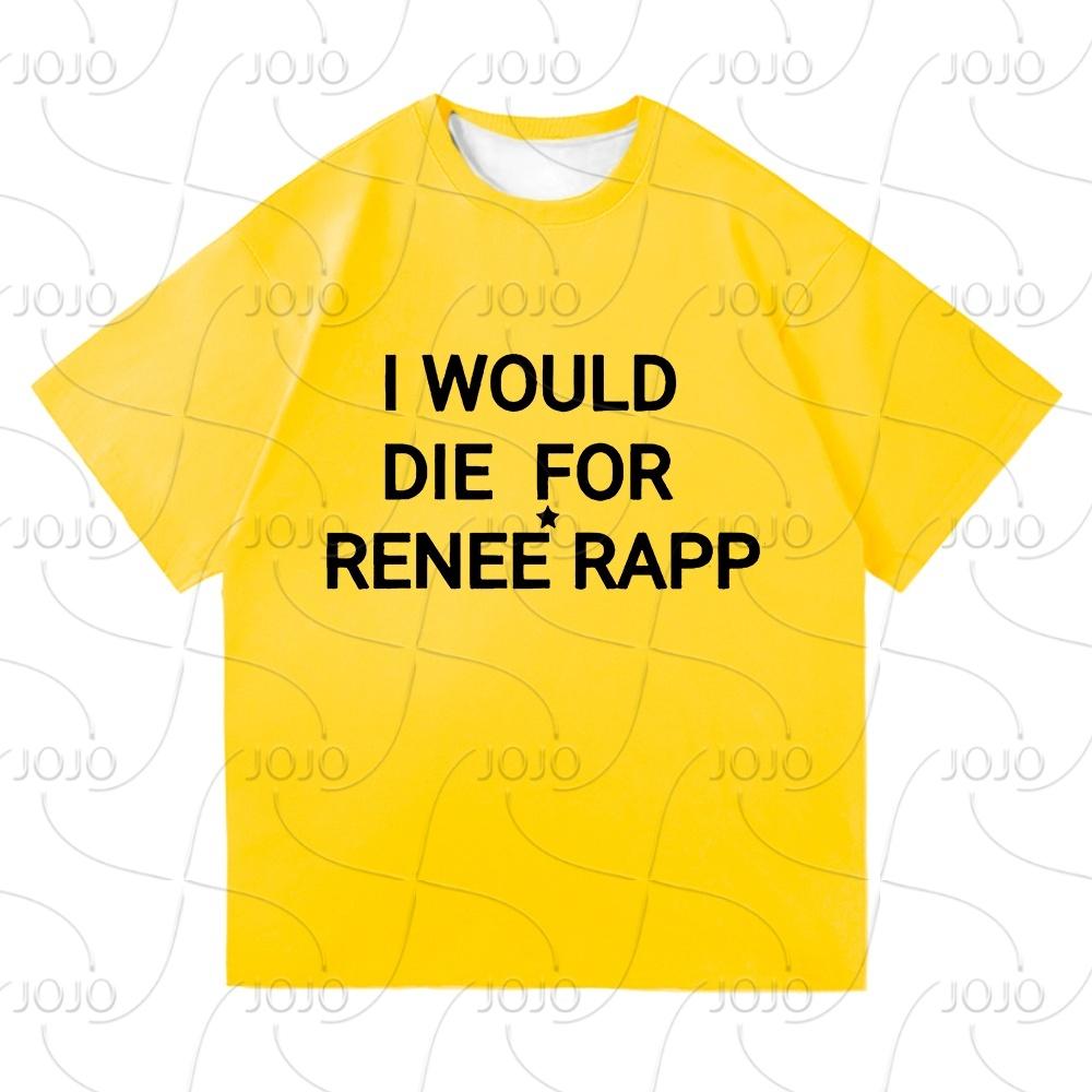 Reneé Rapp Bite Me TShirt 2025 Retro Fashion Men/women Clothing Retro Harajuku Quick Drying Clothes Vintage Hiphop T-Shirts