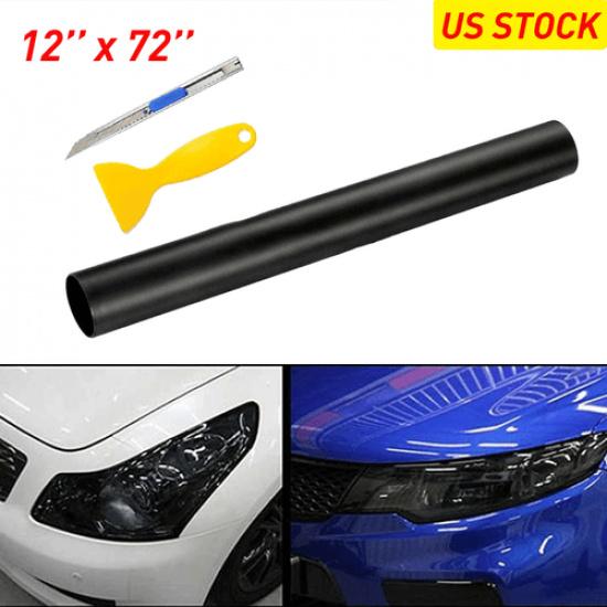 New! Dark Black Car Rear Tail Lights Light Film Sticker Trims Wrap Accessories