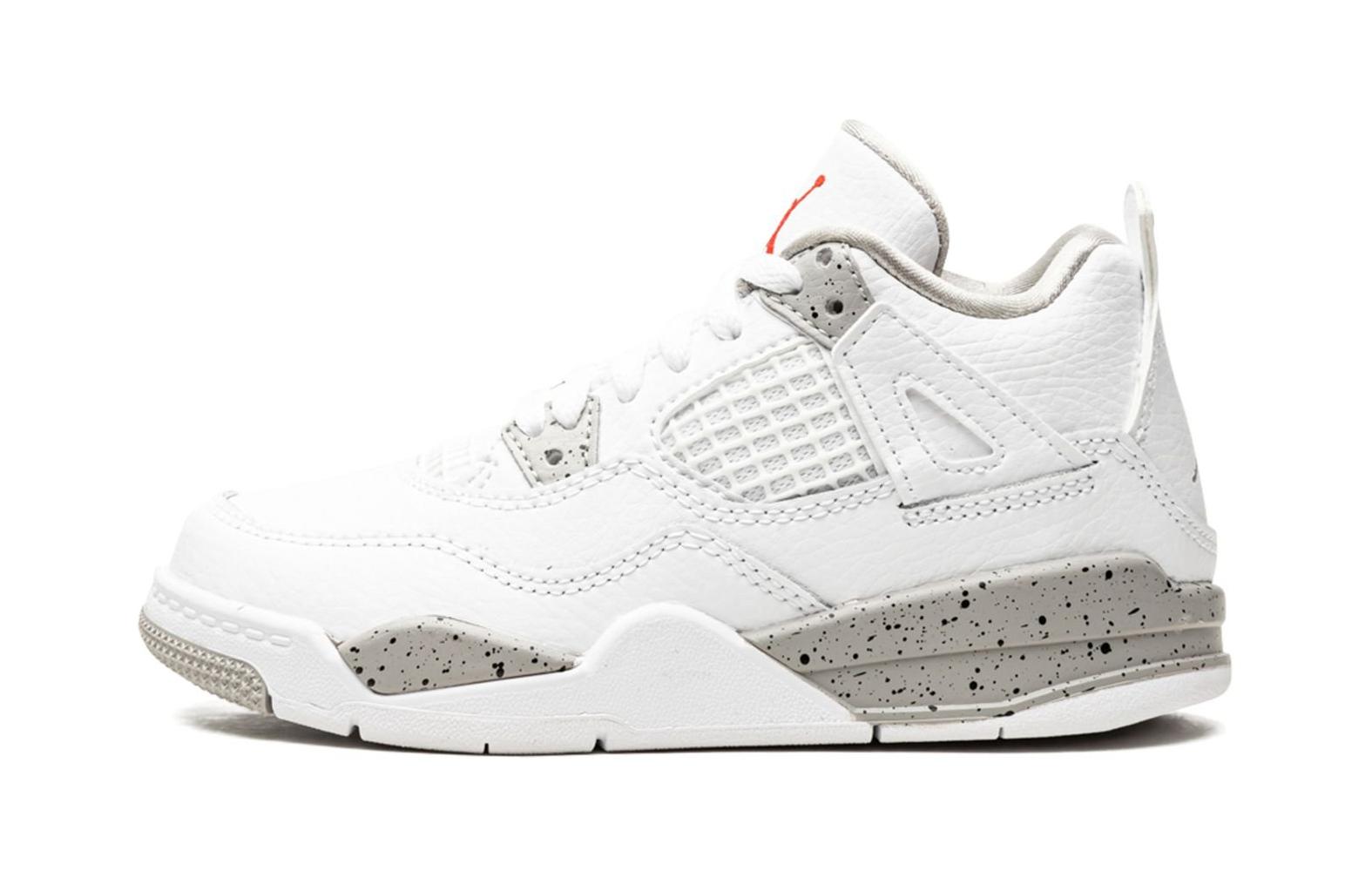 

Jordan Kids Air Jordan 4 Retro White Oreo Sneakers BQ7669-100 33.5