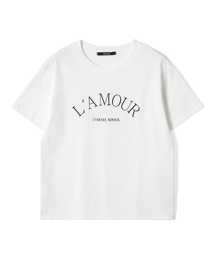 ADHOC Women'S La Mour Lettering T-Shirt (2 Colors) (Hc5Sta3)