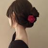 Non-Slip Satin Hair Claw Cute Ponytail Catch Strong Hold Princess Hairpin
