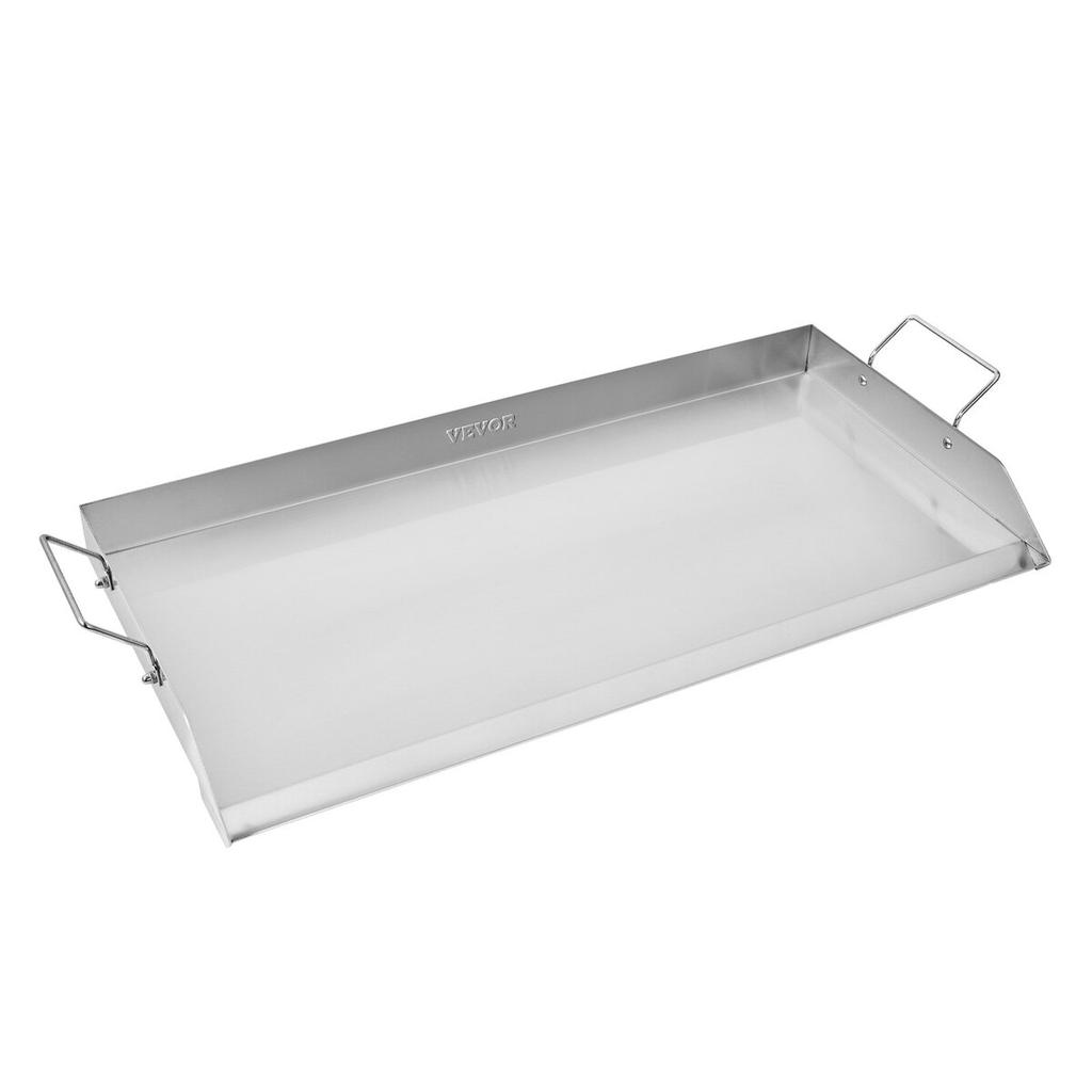 32x16 in Flat Top Griddle Stainless Steel Universal BBQ Grill Pan Cookware