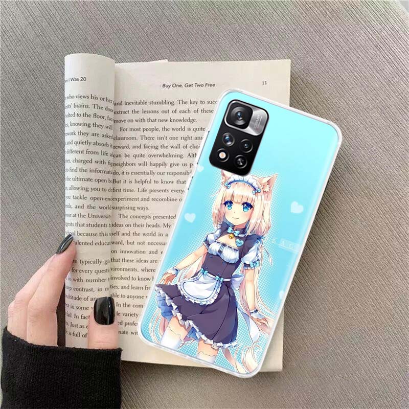 Vanilla Nekopara Anime Phone Case For Xiaomi Poco X4 F4 GT X3 NFC X5 X6 X7 Pro 5G M5 M5S M3 F5 Mi F6 F3 F2 F1 Cover Coque Fundas