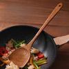 Wooden Spatula Wooden Spoon Frying Spatula Solid Wood High Temperature Resistant Soup Spoon No Paint No Wax Natural Material