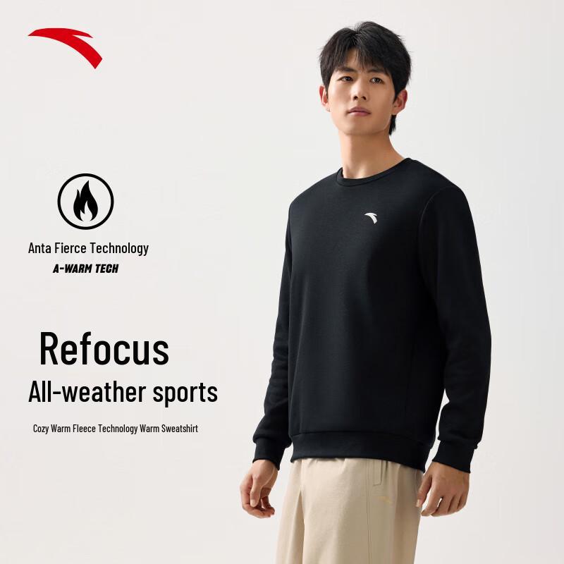 Anta Men s Fleece-Lined Round Neck Sweatshirt 190/3XL