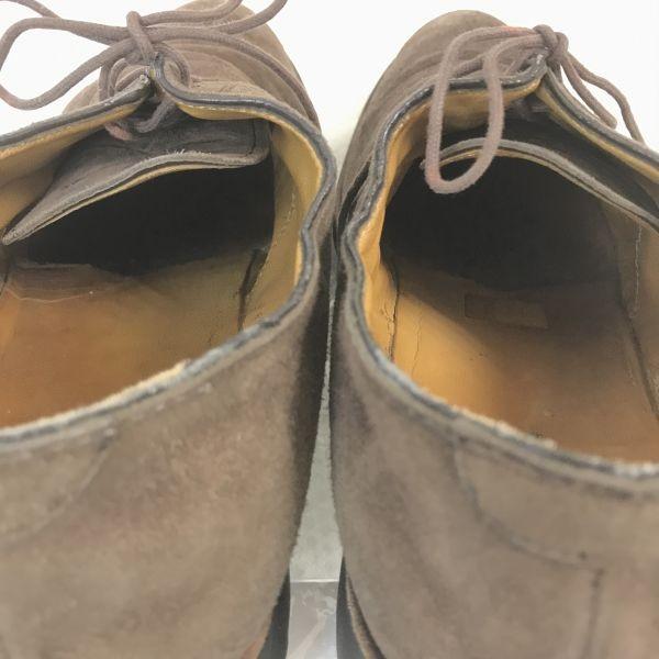 PARABOOT Suede Leather Goodyear Welt Plain Toe Shoes Size 9.5 28.0cm Brown Dress Shoes(USED)