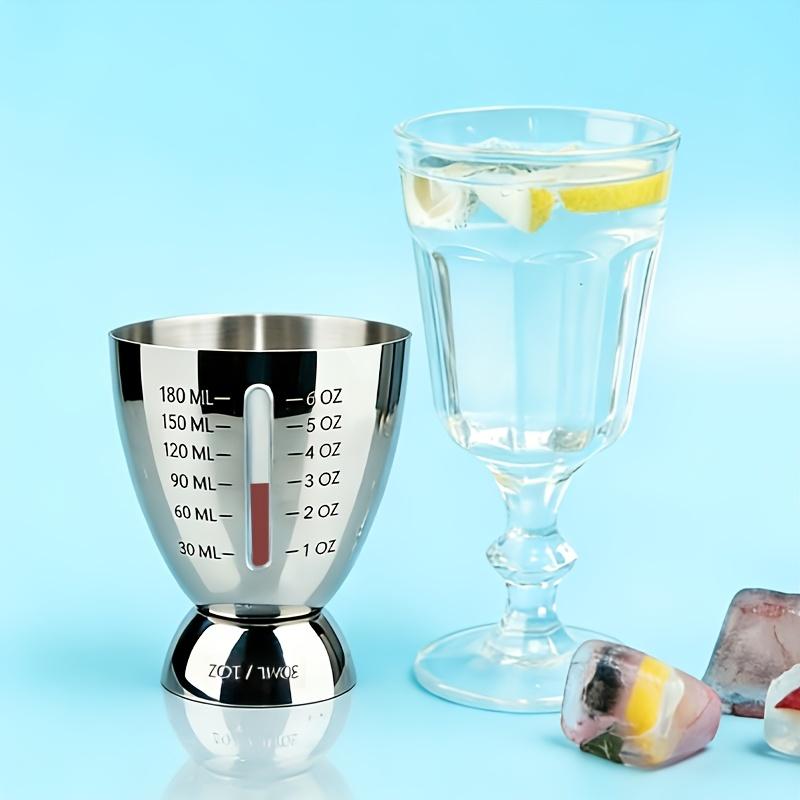 Stainless Steel Egg-shaped Jigger with Unit Markings Featuring Clear Graduations for Easy and Precise Measurement