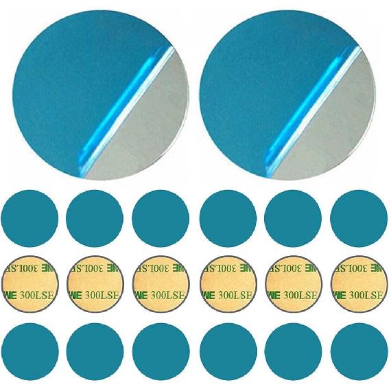 Universal Metal Plate with Adhesive for Magnetic Car Phone Holders, Wall, Magnets. Round Disk Iron Sheets,Silver(20 Pack)