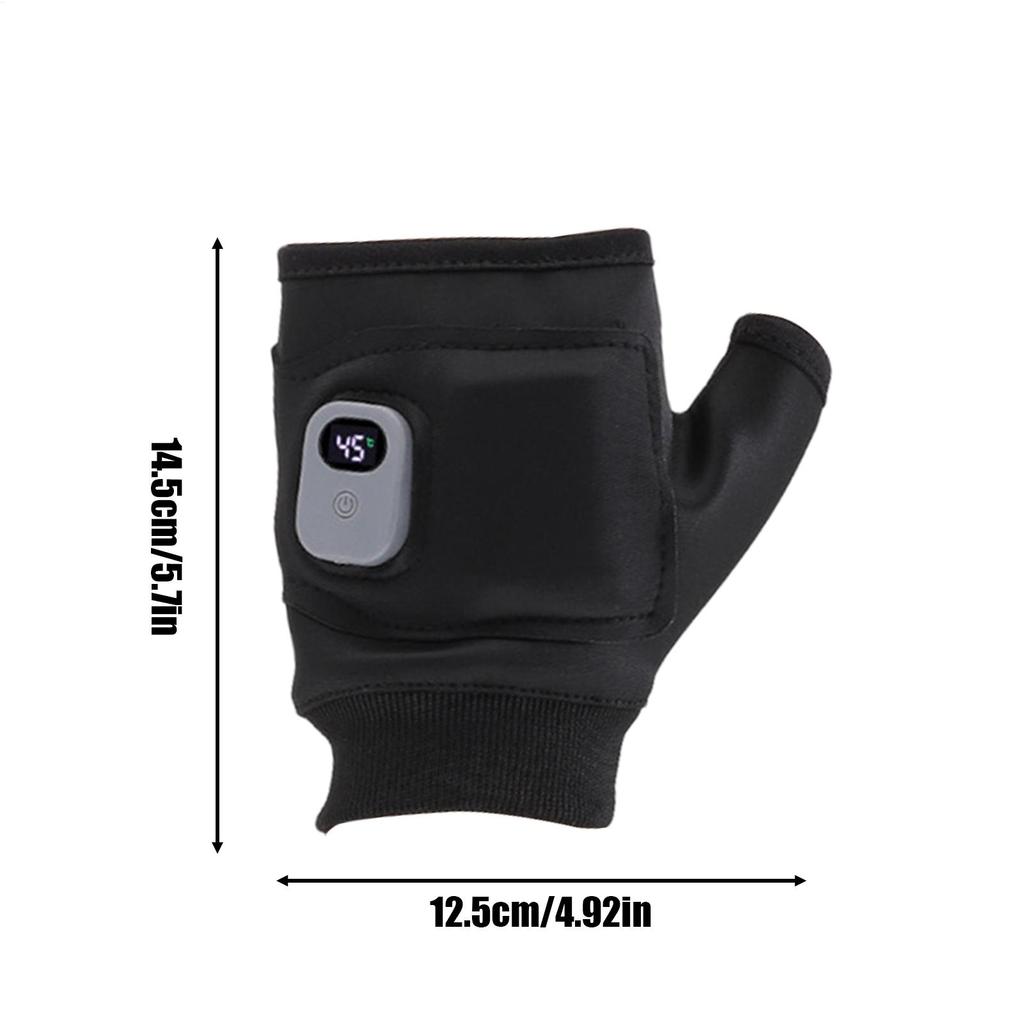 USB Electric Heating Gloves for Men Motorcycle Gloves for Outdoor Work Sports Fingerless Cycling Gloves for Driving Cycling